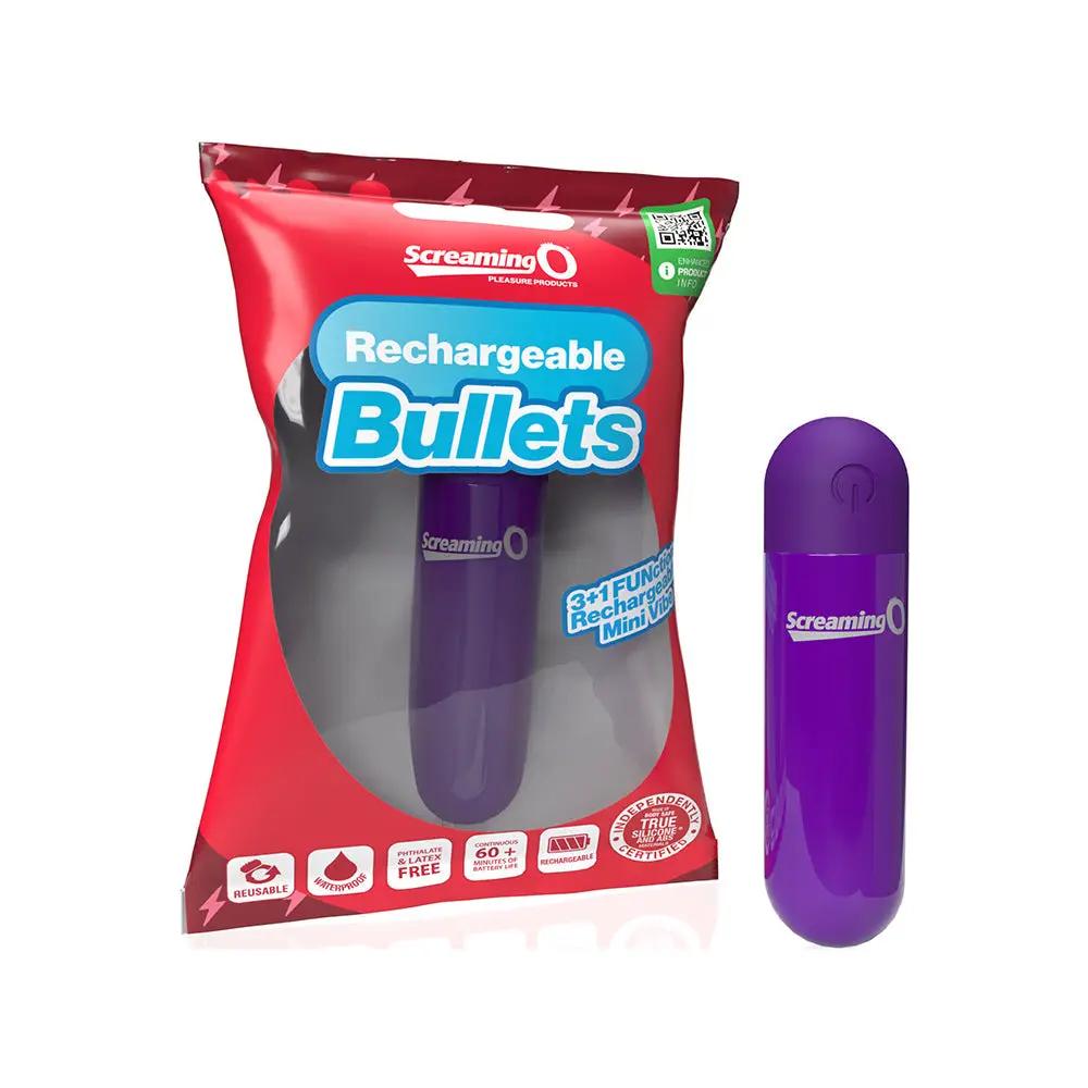 Screaming O Rechargeable Bullets Purple by Screaming O