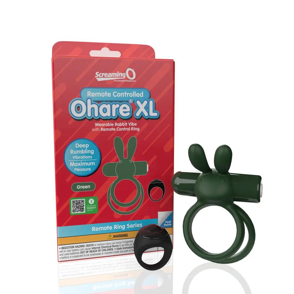 Screaming O Remote Controlled Ohare XL Vibrating Ring Green by Screaming O