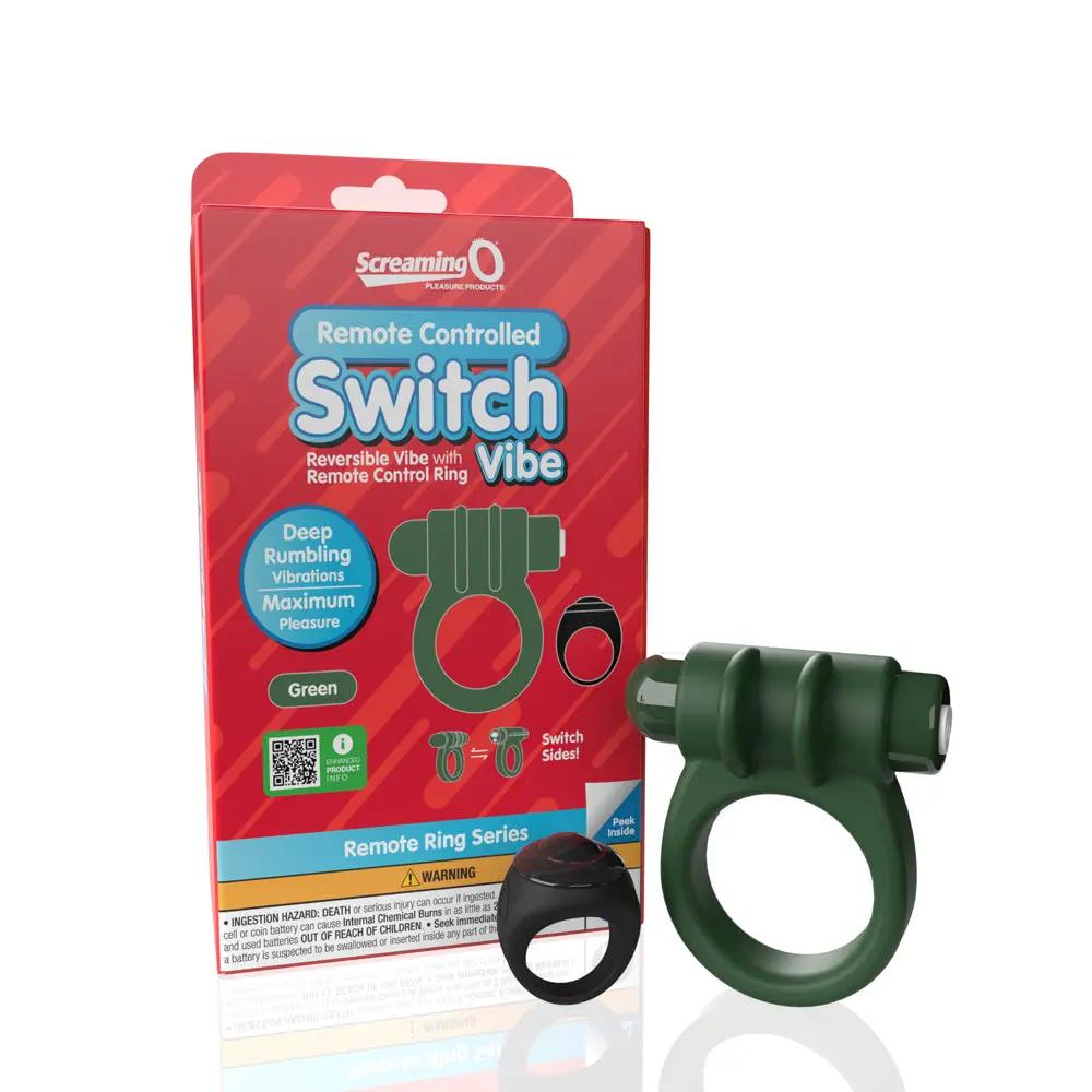 Screaming O Remote Controlled Switch Vibrating Ring Green by Screaming O