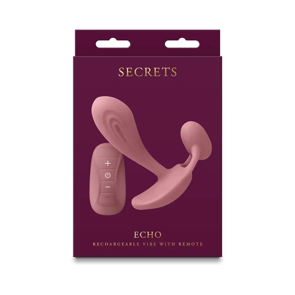Secrets Echo Insertable Vibe with Remote Dusty Rose by NS Novelties
