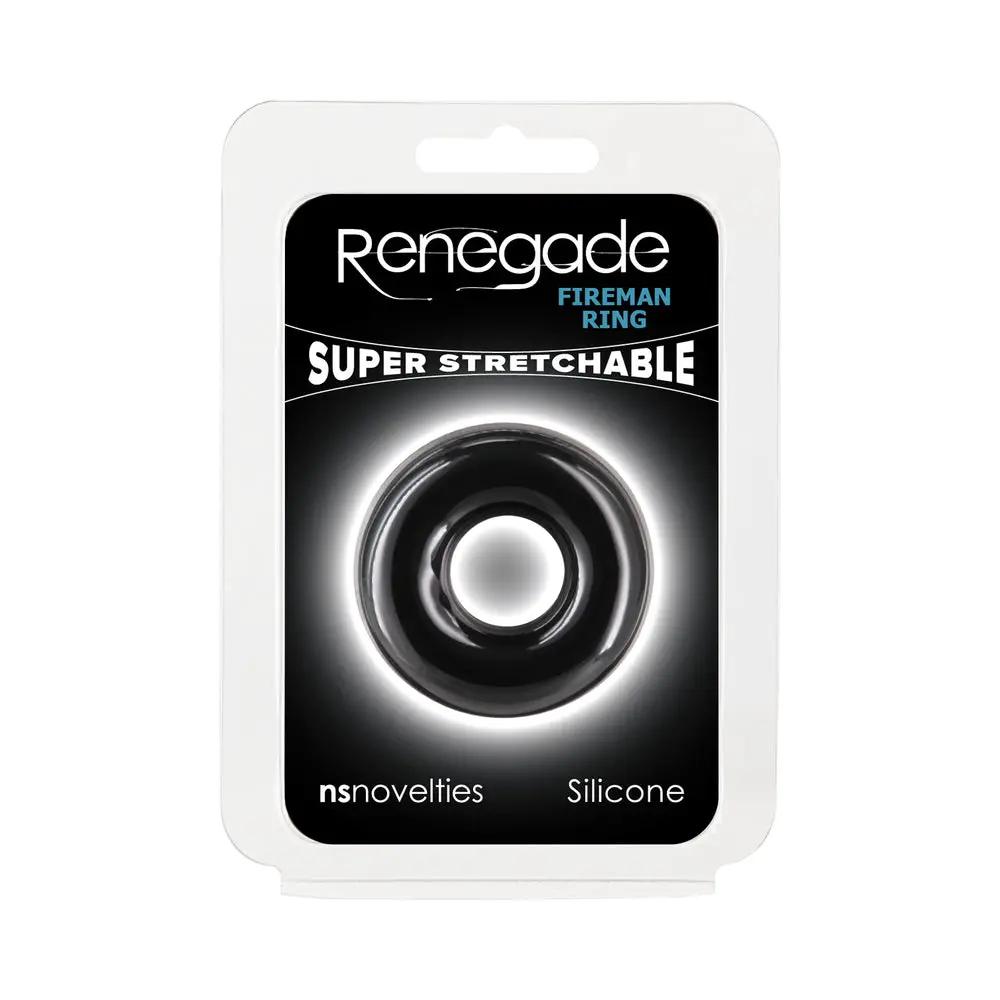 Renegade Fireman Ring Small Black by NS Novelties