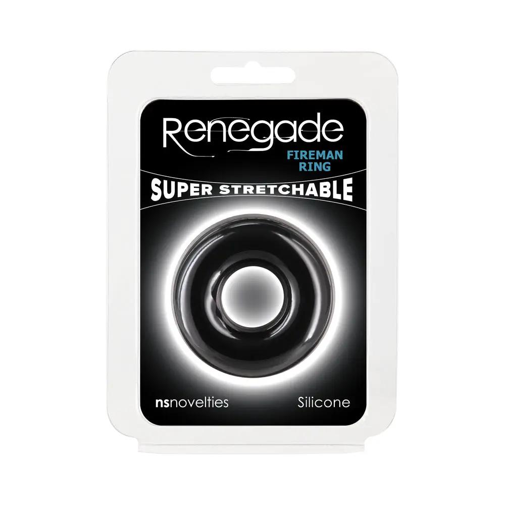 Renegade Fireman Ring Medium Black by NS Novelties