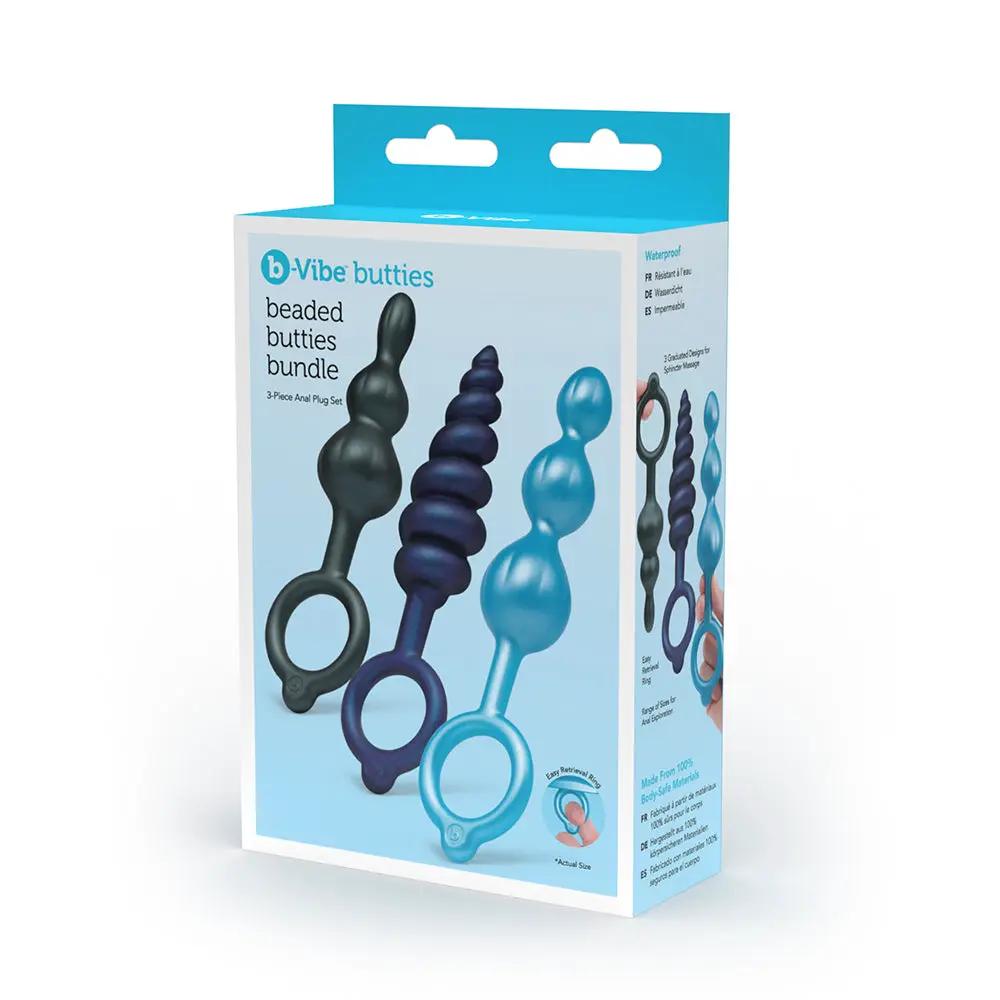 b-Vibe Beaded Butties Bundle 3-Piece Anal Plug Set by b-Vibe