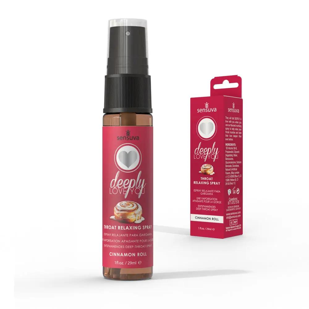Sensuva Deeply Love You Throat Relaxing Spray Cinnamon Roll 1 oz. by Sensuva