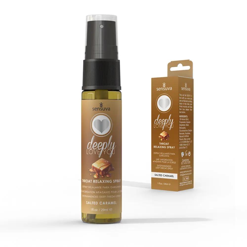 Sensuva Deeply Love You Throat Relaxing Spray Salted Caramel 1 oz. by Sensuva