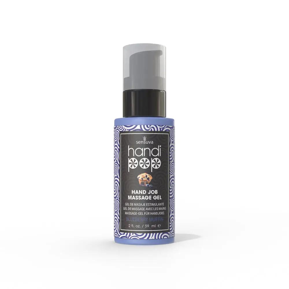 Sensuva HandiPop Edible Hand Job Massage Gel Blueberry Muffin 2 oz. by Sensuva