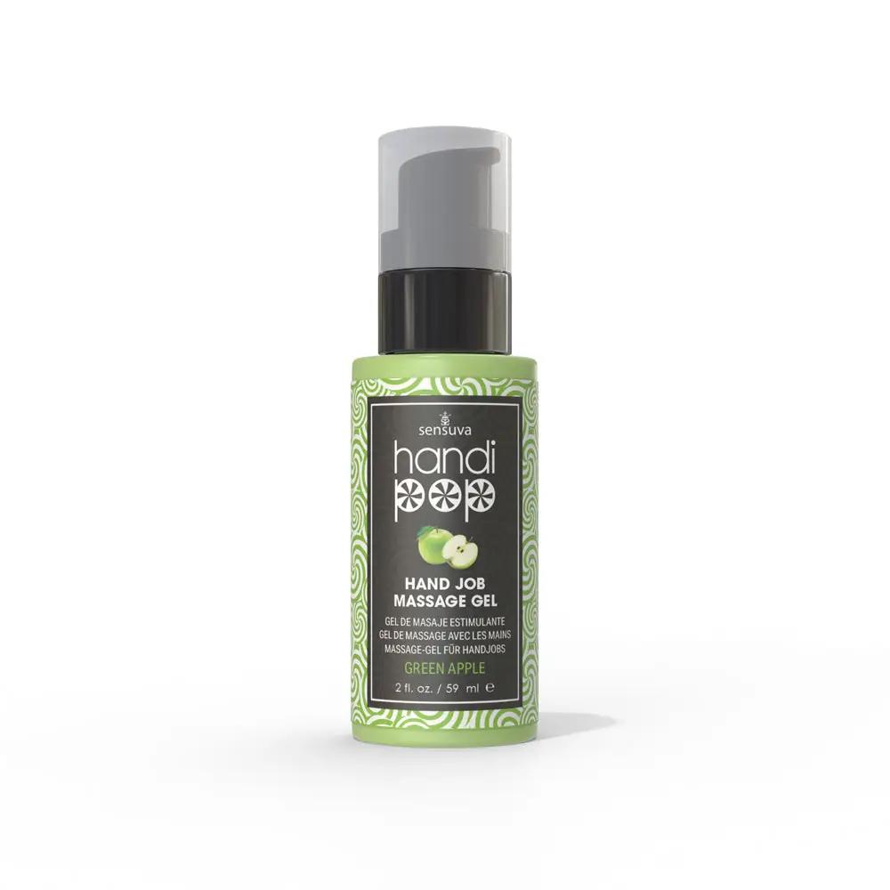 Sensuva HandiPop Edible Hand Job Massage Gel Green Apple 2 oz. by Sensuva