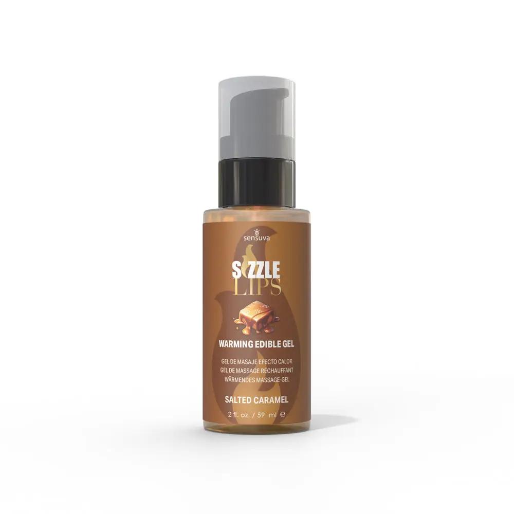 Sensuva Sizzle Lips Warming Gel Salted Caramel 2 oz. by Sensuva