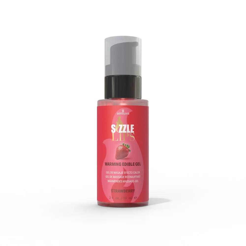 Sensuva Sizzle Lips Warming Gel Strawberry 2 oz. by Sensuva