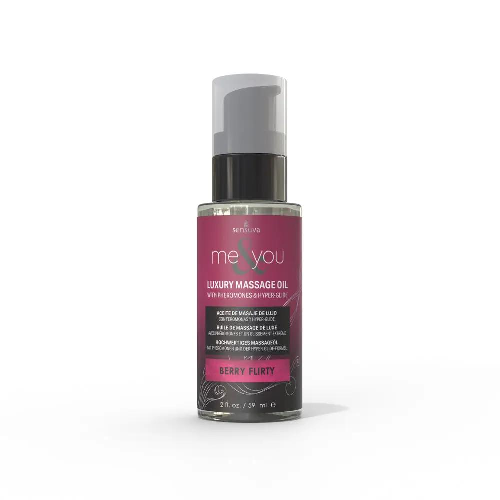 Sensuva Me & You Pheromone-Infused Luxury Massage Oil Berry Flirty 2 oz. by Sensuva
