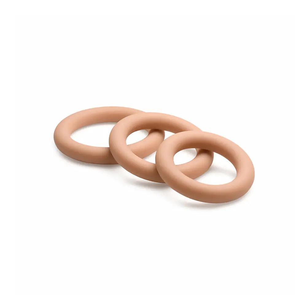 Jock Silicone Cock Ring 3-Piece Set Medium by Curve Novelties