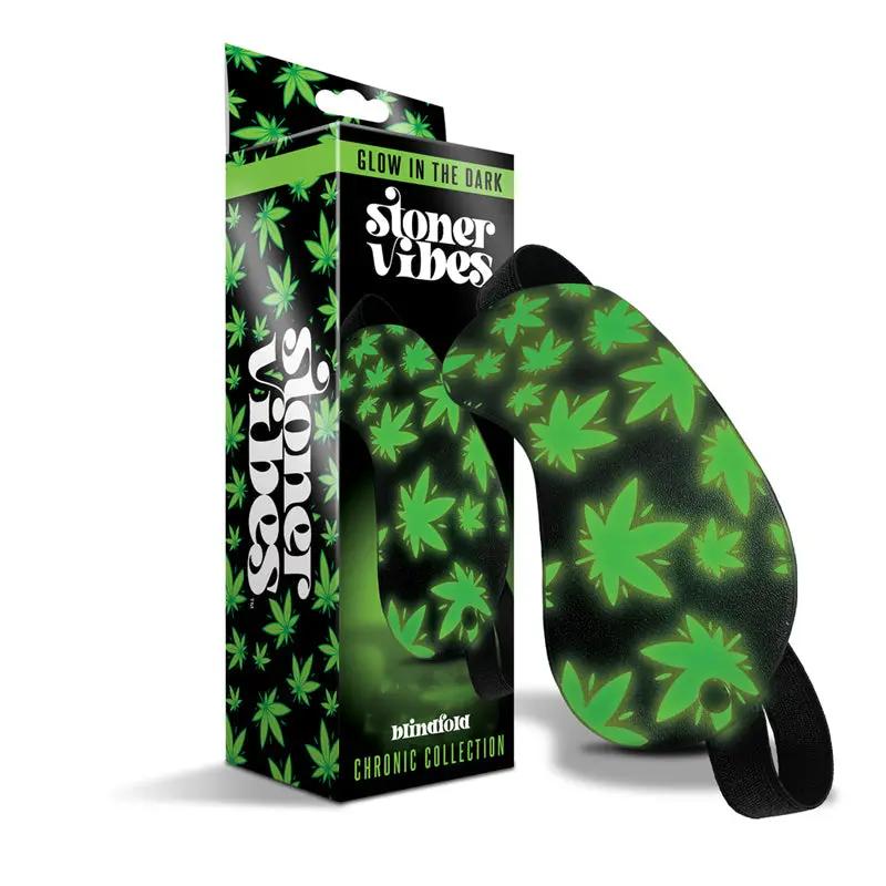 Stoner Vibes Chronic Collection Glow in the Dark Blindfold by Global Novelties