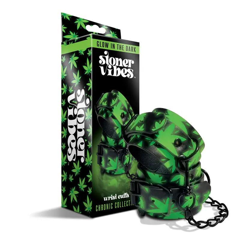 Stoner Vibes Chronic Collection Glow in the Dark Wrist Cuffs by Global Novelties