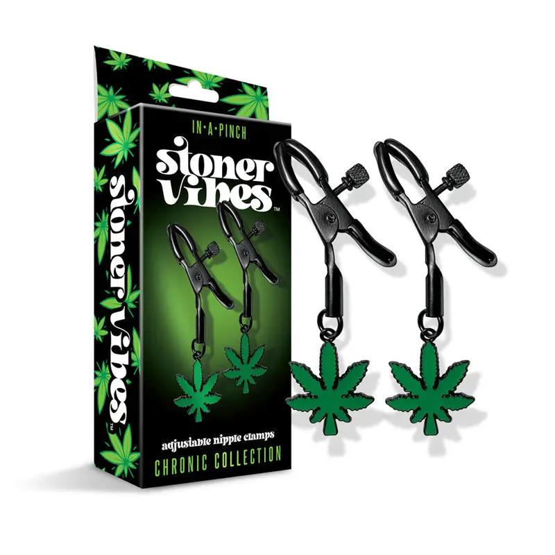 Stoner Vibes Chronic Collection Adjustable Nipple Clamps by Global Novelties