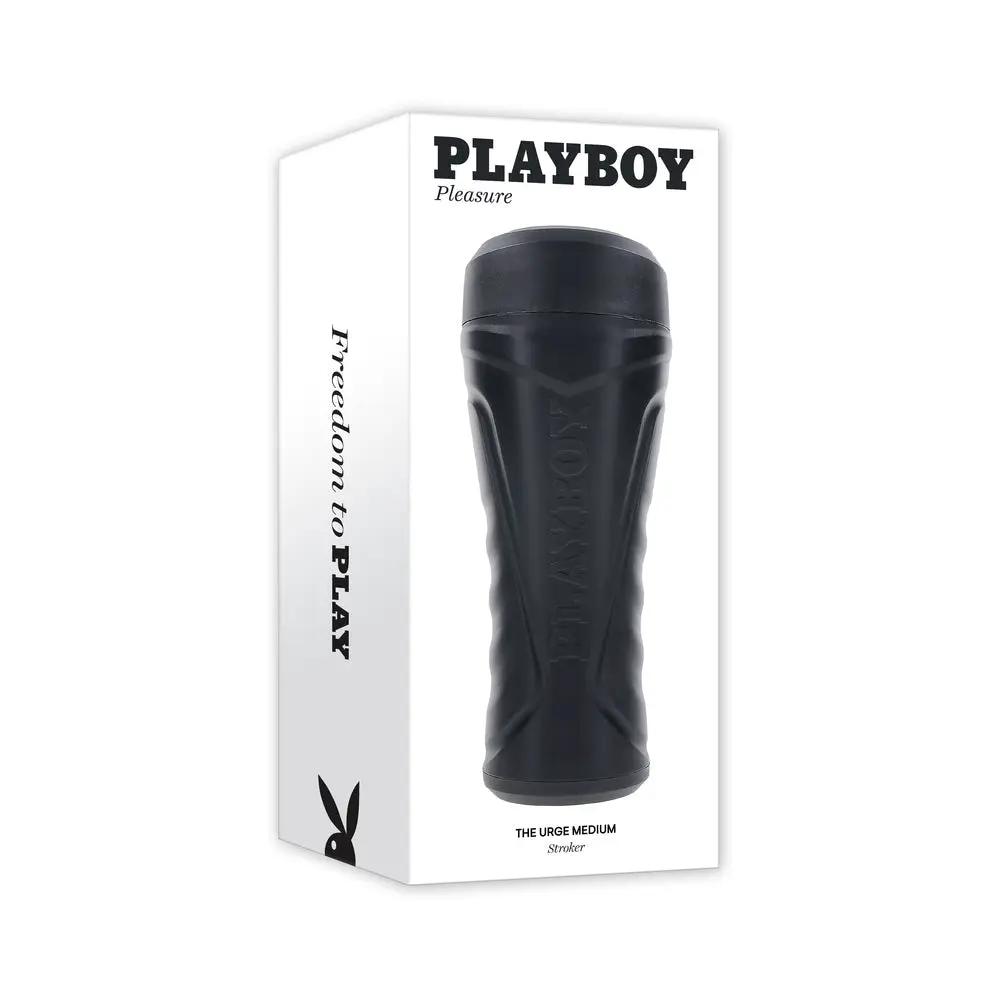 Playboy The Urge Medium Stroker Non-Vibrating TPE Black by Playboy