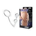Blue Line 2 Bead Stainless Steel Anal Hook & Cock Ring by Electric Eel