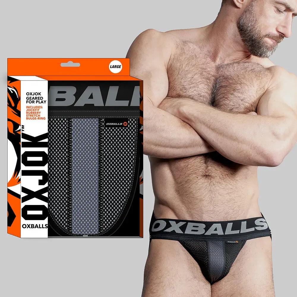 Oxballs Oxjok Airmesh Swagger Slider-Strap Jock Tar Black S by Oxballs