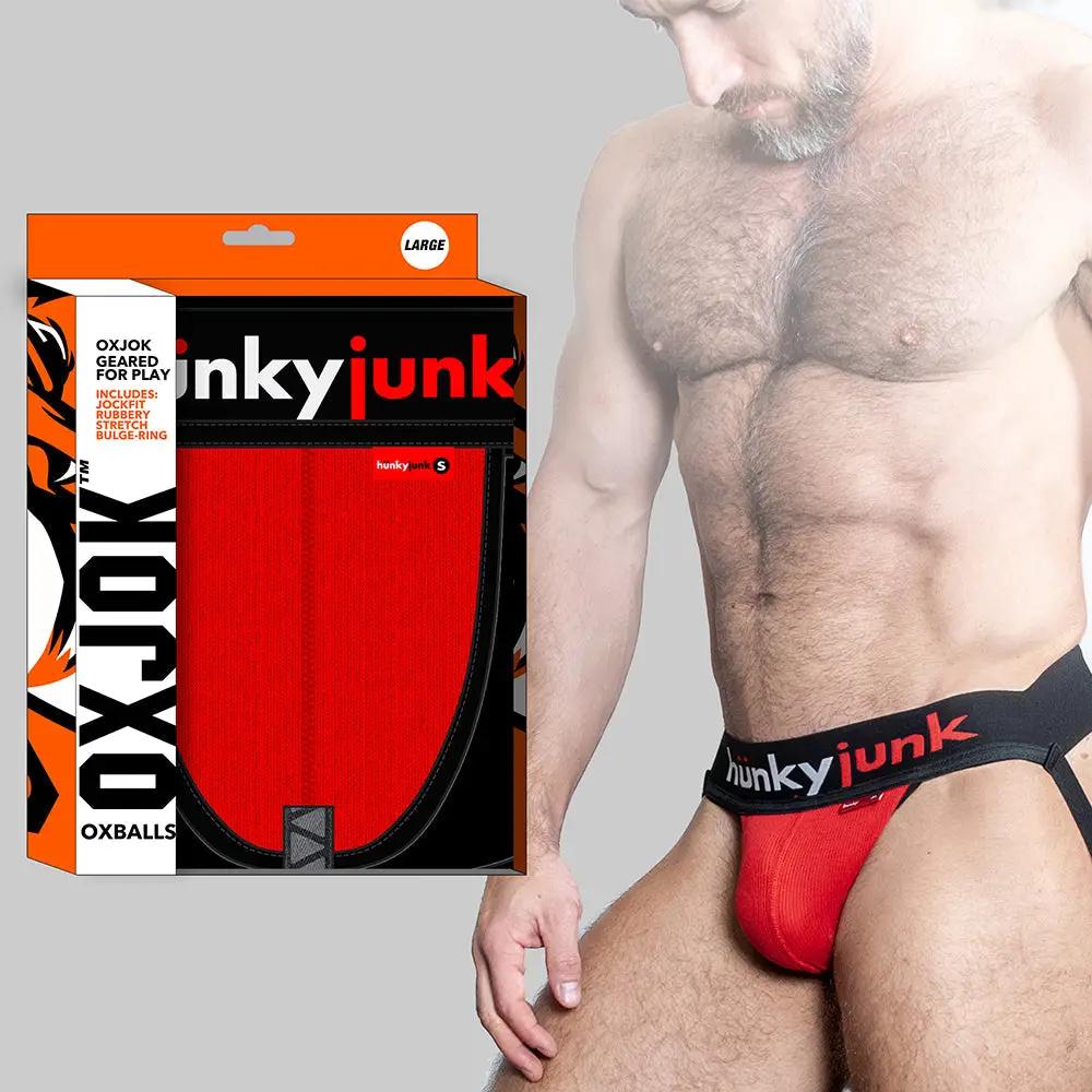 Oxballs Oxjok Hunker Comfy-Pouch Slider-Strap Jock Red Hot XL by Oxballs