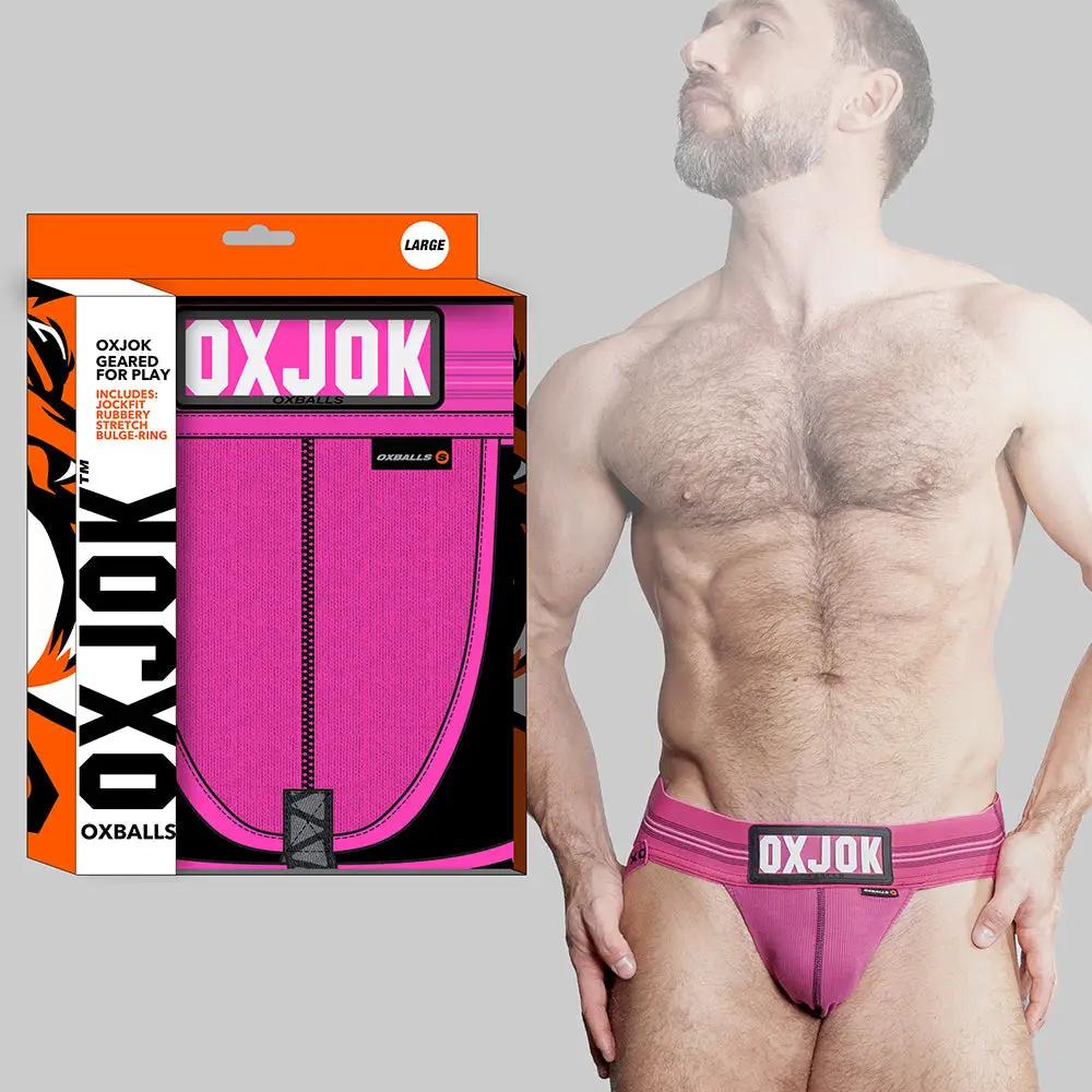 Oxballs Oxjok Slingjock Upthrust Slider-Strap Jock Pink Sky 2XL by Oxballs