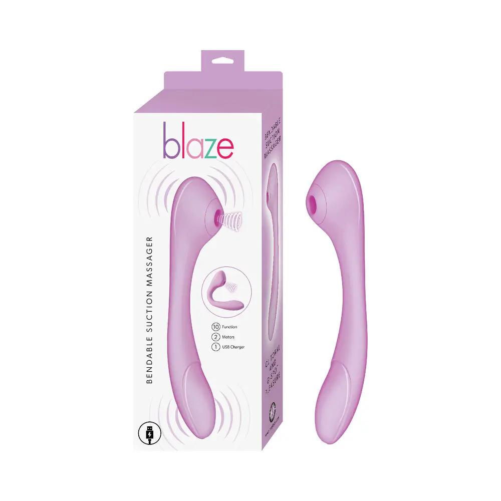 Blaze Bendable Suction Massager Lavender by Nasstoys