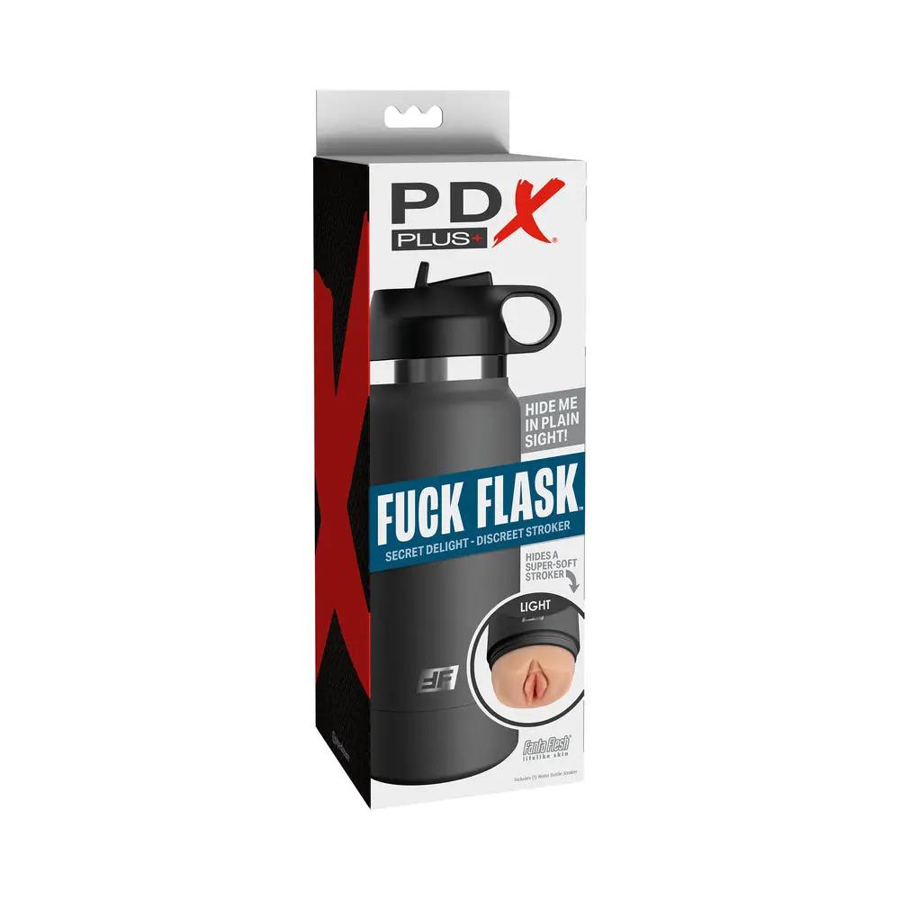 PDX Plus Fuck Flask Secret Delight Discreet Stroker Grey Bottle Light by PDX Brands