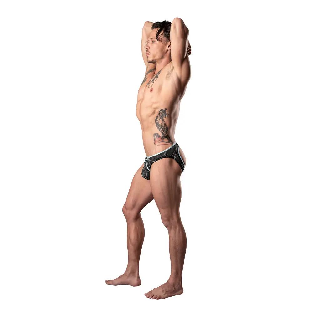 Male Power Marble Mesh Mini Moonshine Black S/M by Male Power
