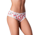 Magic Silk Sweet Treats Crotchless Boy Short with Lube Peach S/M by Magic Silk