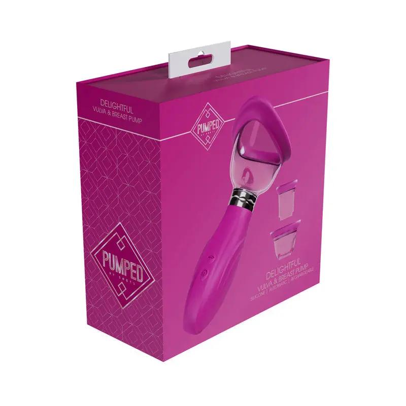 Pumped Delightful Automatic Rechargeable Vulva & Breast Pump Pink by Shots