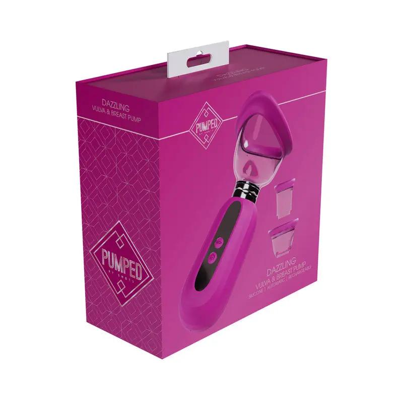 Pumped Dazzling Automatic Rechargeable Vulva & Breast Pump Pink by Shots