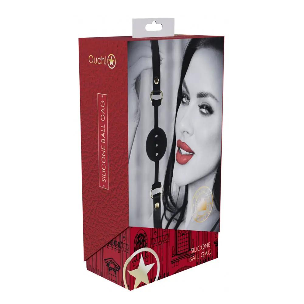 Ouch! International Milan Collection Silicone Ball Gag by Shots
