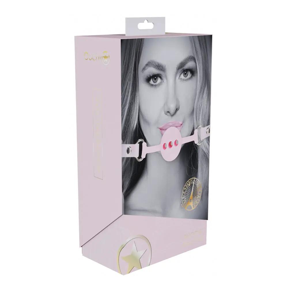 Ouch! International Paris Collection Silicone Ball Gag Pink by Shots