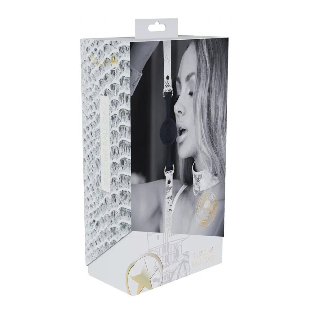 Ouch! International Florence Collection Silicone Ball Gag White by Shots