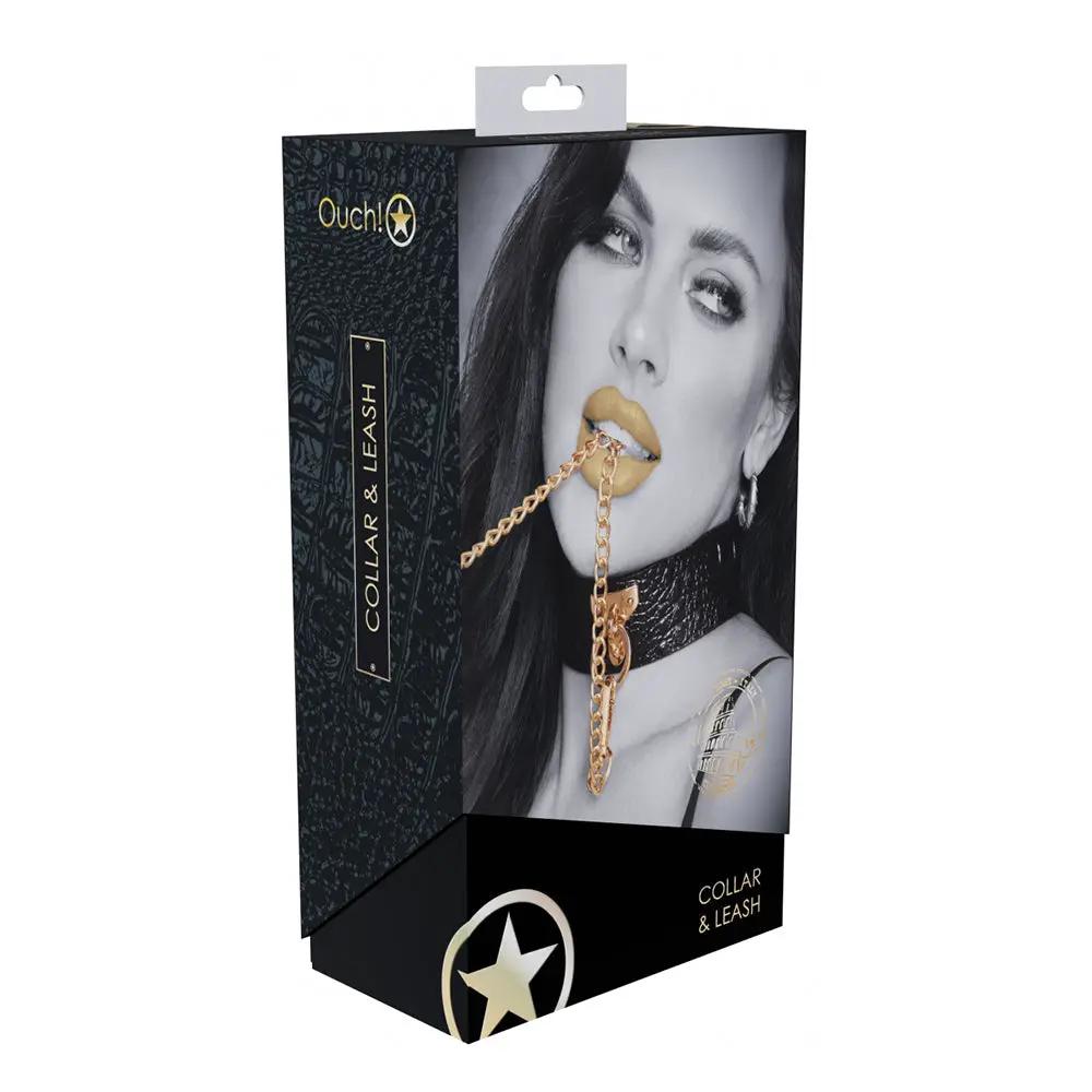 Ouch! International Rome Collection Collar with Leash by Shots