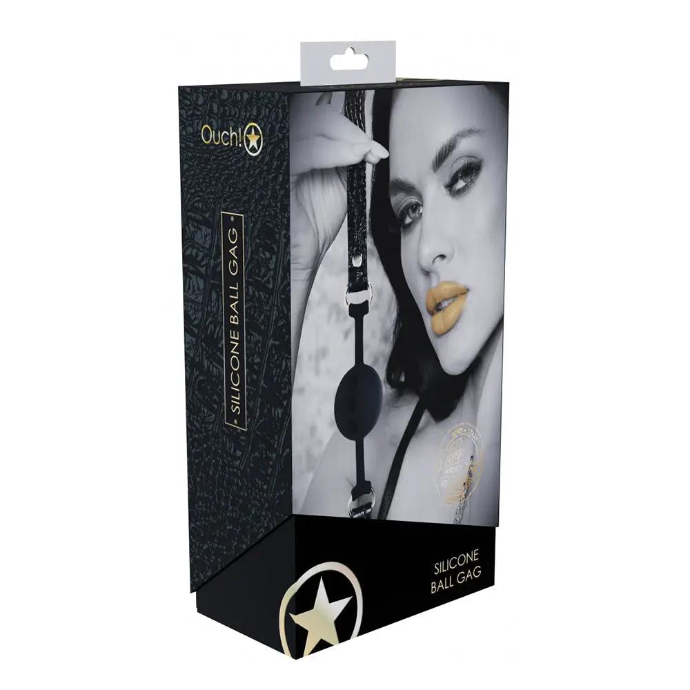 Ouch! International Rome Collection Silicone Ball Gag by Shots
