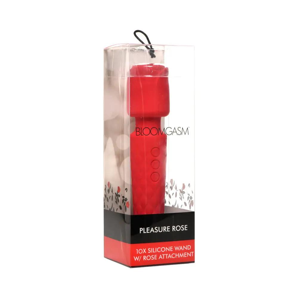 Bloomgasm Pleasure Rose 10X Silicone Wand with Rose Attachment by XR Brands