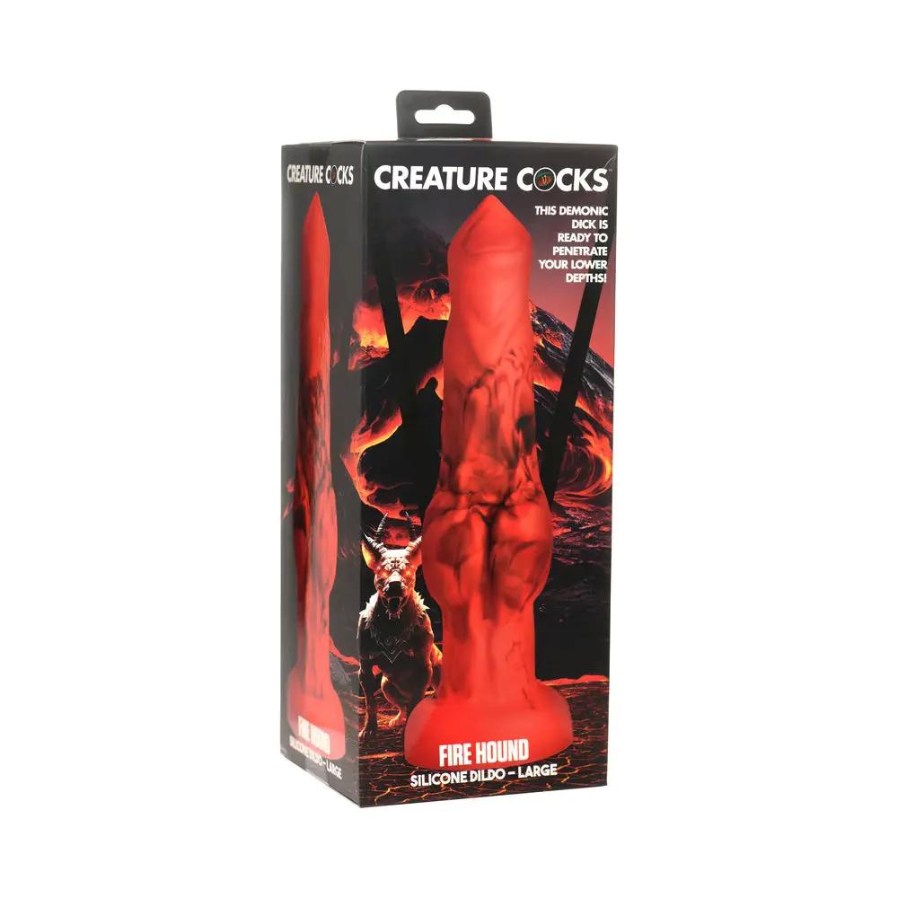 Creature Cocks Fire Hound Silicone Dildo L by XR Brands