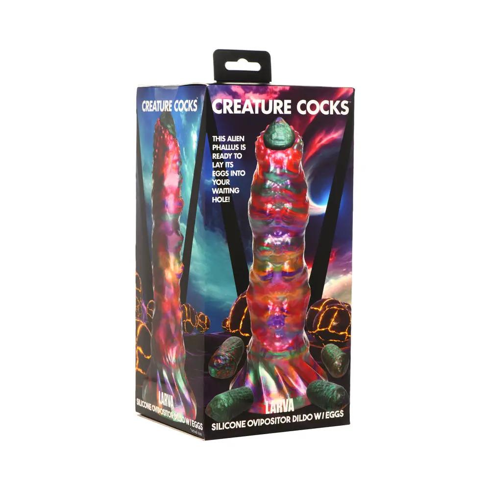 Creature Cocks Larva Silicone Ovipositor Dildo with Eggs by XR Brands