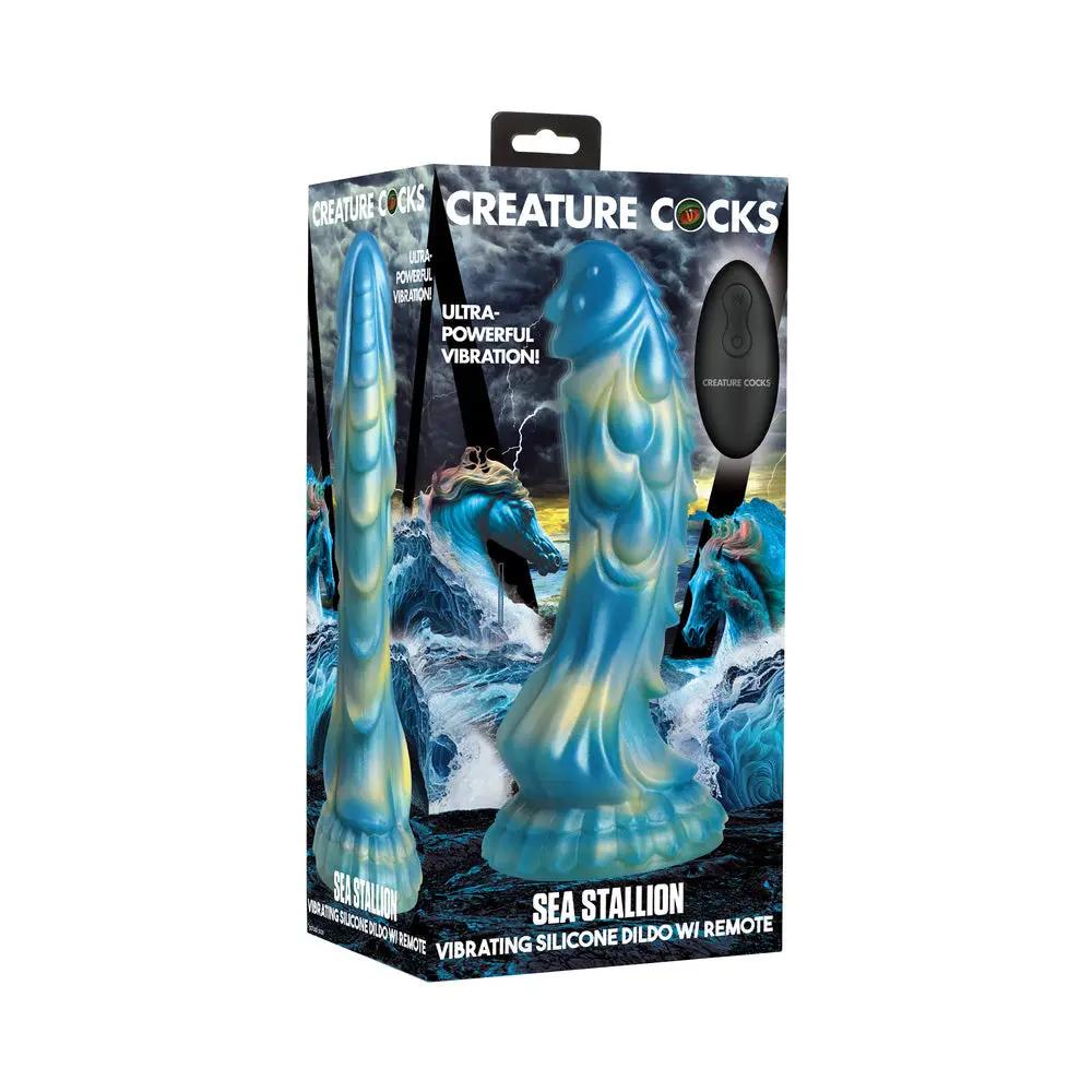 Creature Cocks Sea Stallion Vibrating Silicone Dildo with Remote by XR Brands