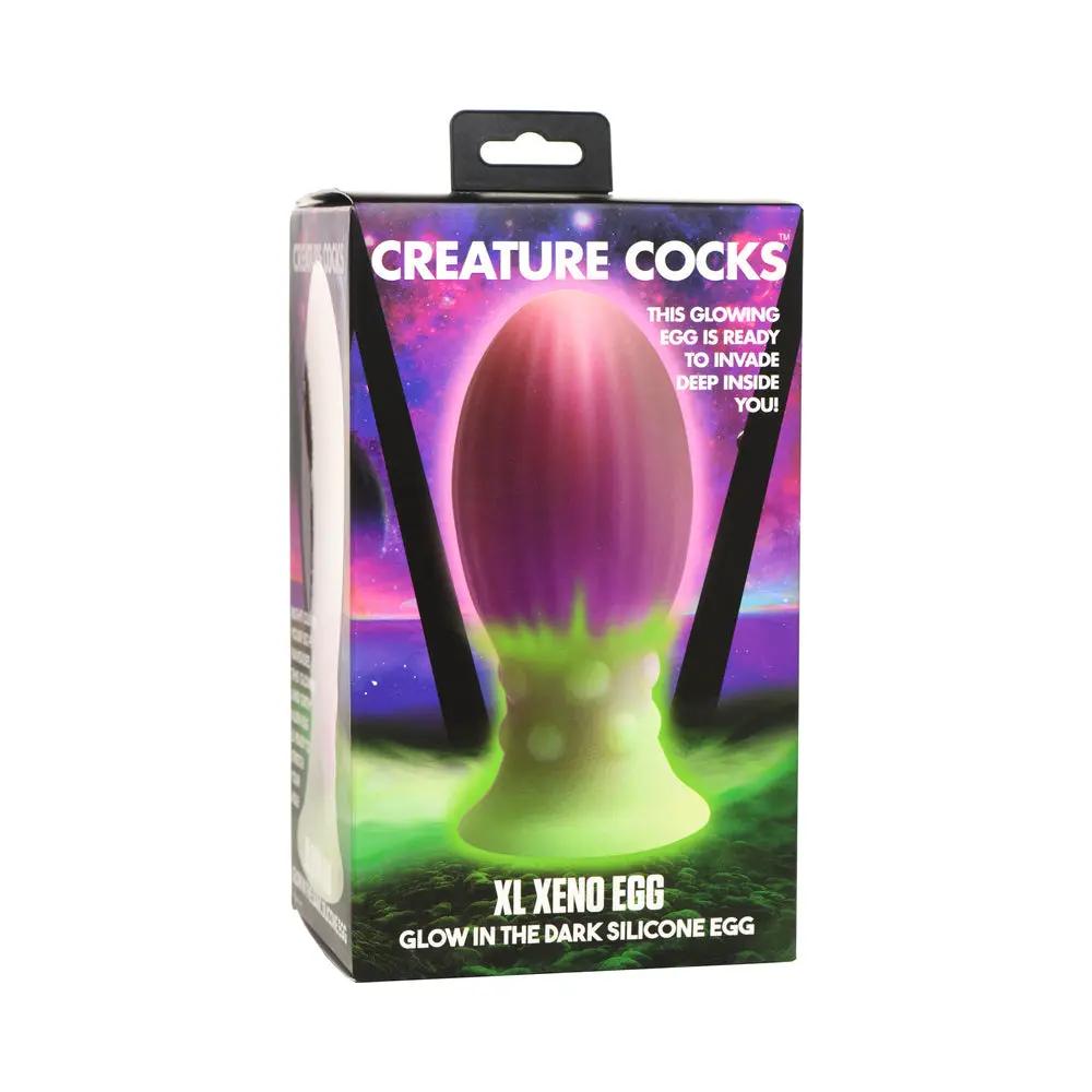 Creature Cocks XL Xeno Egg Glow-in-the-Dark Silicone Egg by XR Brands