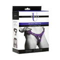 Strap U Bodice Deluxe Leather Corset Harness Purple by XR Brands