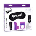 BANG! Couple's Love Ring, Finger Vibe, Bullet & Blindfold Kit Purple by XR Brands