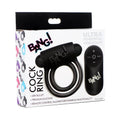 BANG! Silicone Cock Ring & Bullet with Remote Control Black by XR Brands
