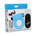 BANG! Silicone Cock Ring & Bullet with Remote Control Blue by XR Brands