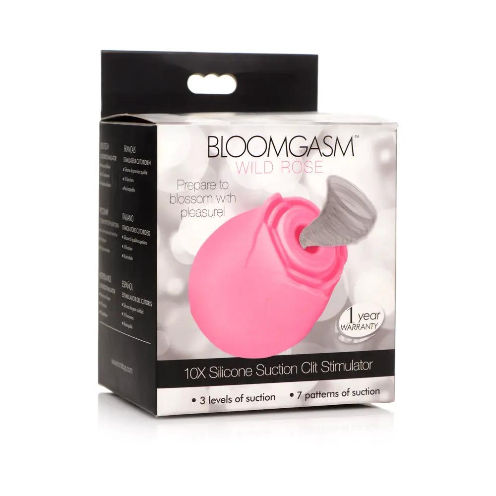 Bloomgasm 10X Wild Rose Silicone Suction Clit Stimulator Pink by XR Brands
