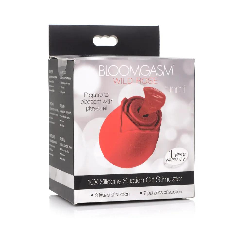 Bloomgasm 10X Wild Rose Silicone Suction Clit Stimulator Red by XR Brands