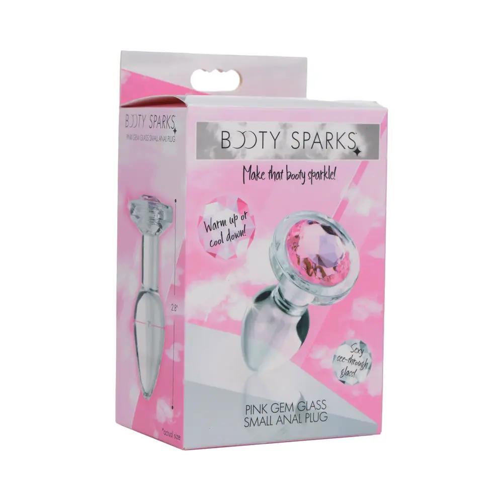 Booty Sparks Pink Gem Glass Anal Plug Small by XR Brands