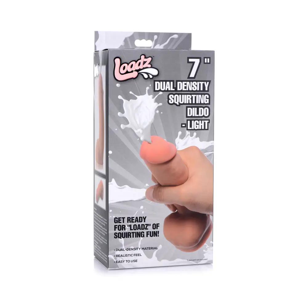 Loadz 7 in. Dual Density Squirting Dildo Light by XR Brands