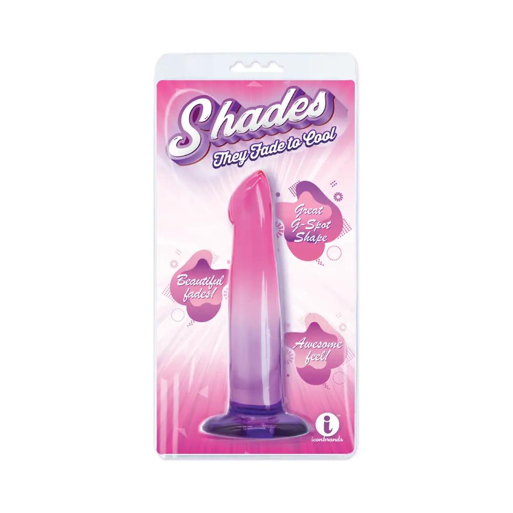 Shades G-Spot 6.25 in. Dildo Pink/Purple by Icon Brands