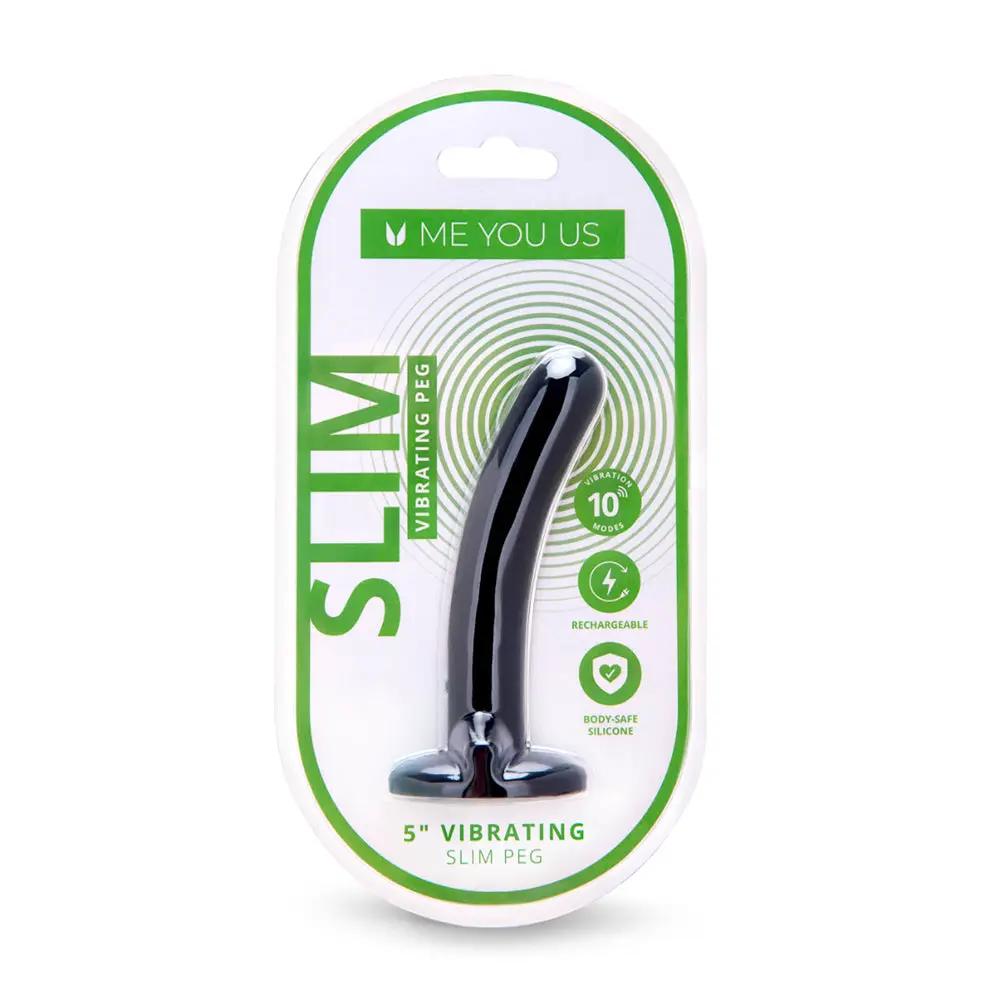 Me You Us 5 in. Vibrating Rechargeable Slim Beginners Peg by Me You Us