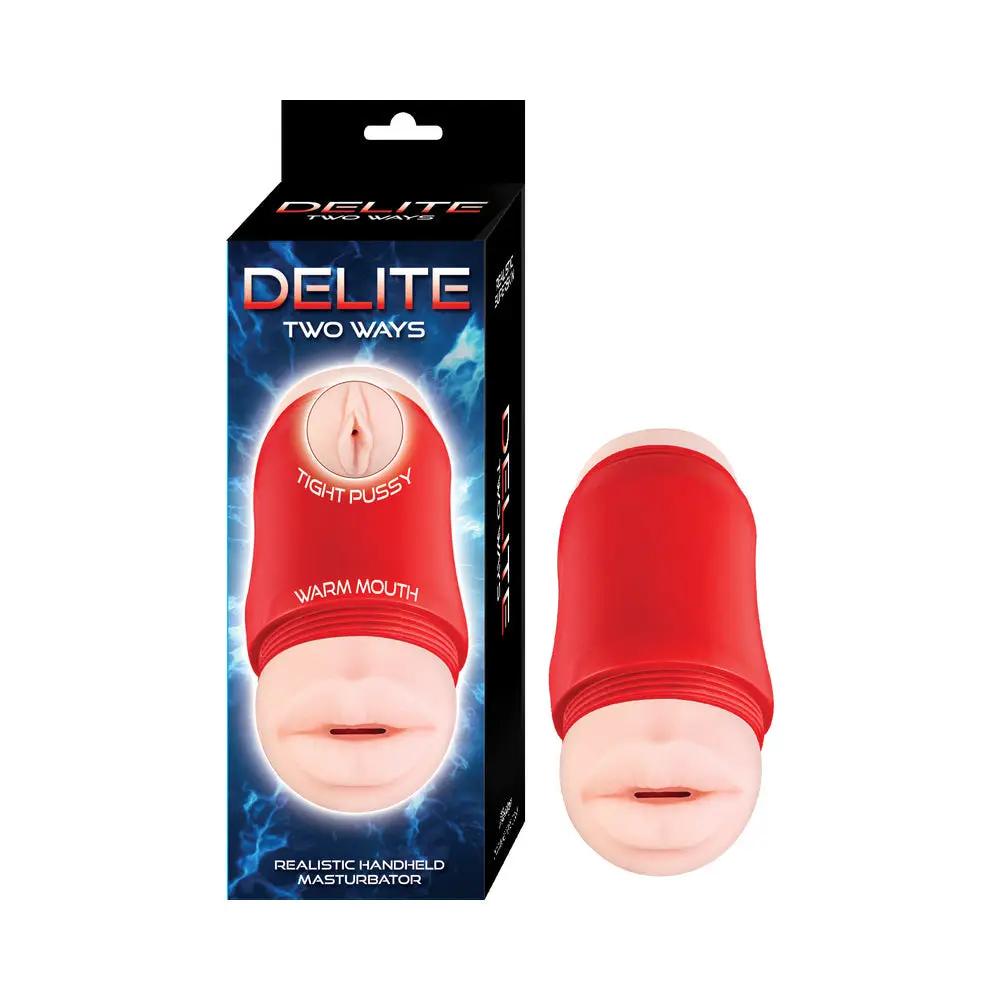 Delite Two Ways Mouth & Vagina Beige by Nasstoys
